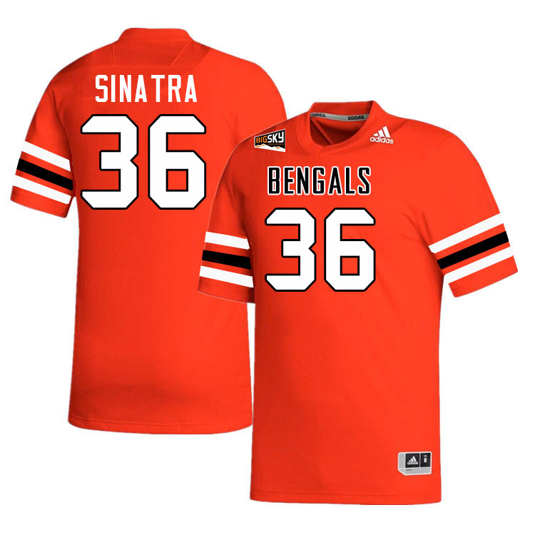 Idaho State Bengals #36 Trajan Sinatra College Football Jerseys,Uniforms Stitched-Orange